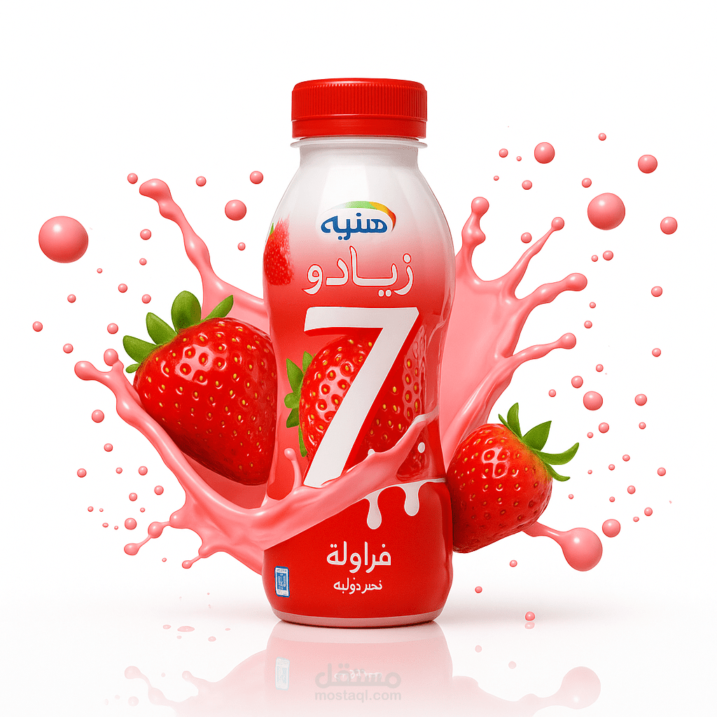 بوستر لمشروب باللبن