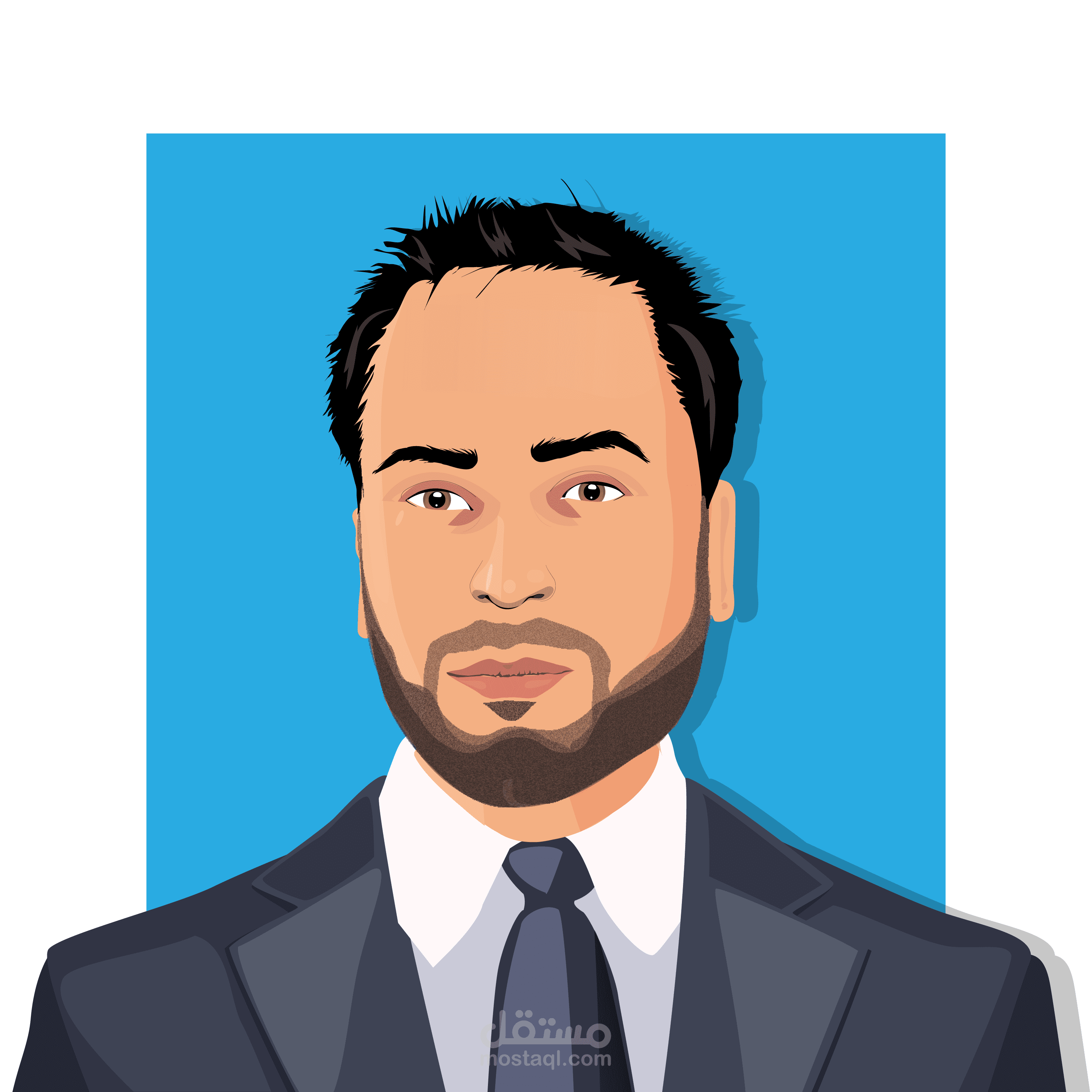 رسم كرتوني فلات