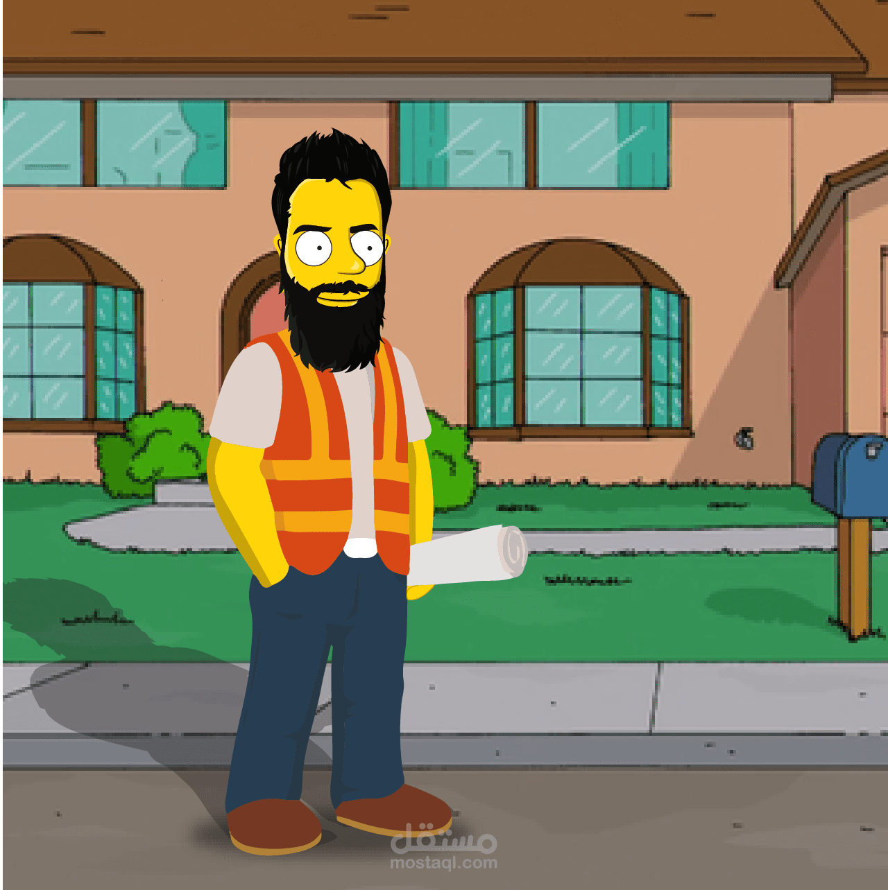 رسم كرتون بستايل سيمبسون