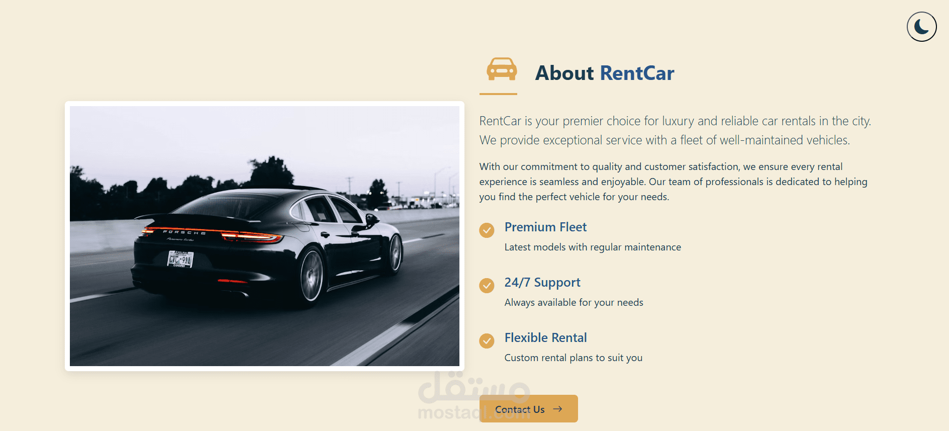 car rental website
