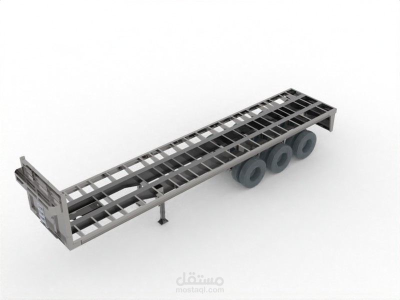 تصميم شاسيه مقطورة قوي وجاهز للتصنيع باستخدام SolidWorks