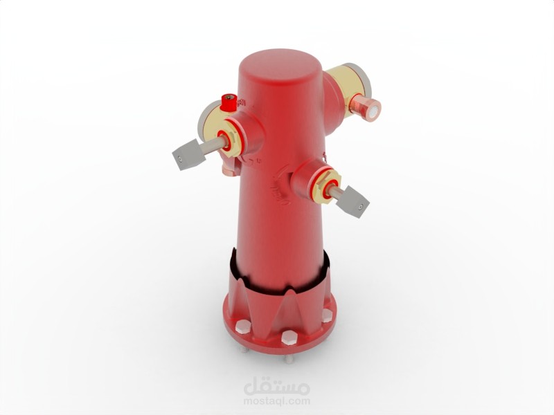 إعداد رسومات تصنيع متكاملة لنظام إطفاء الحريق Wet Fire Hydrant