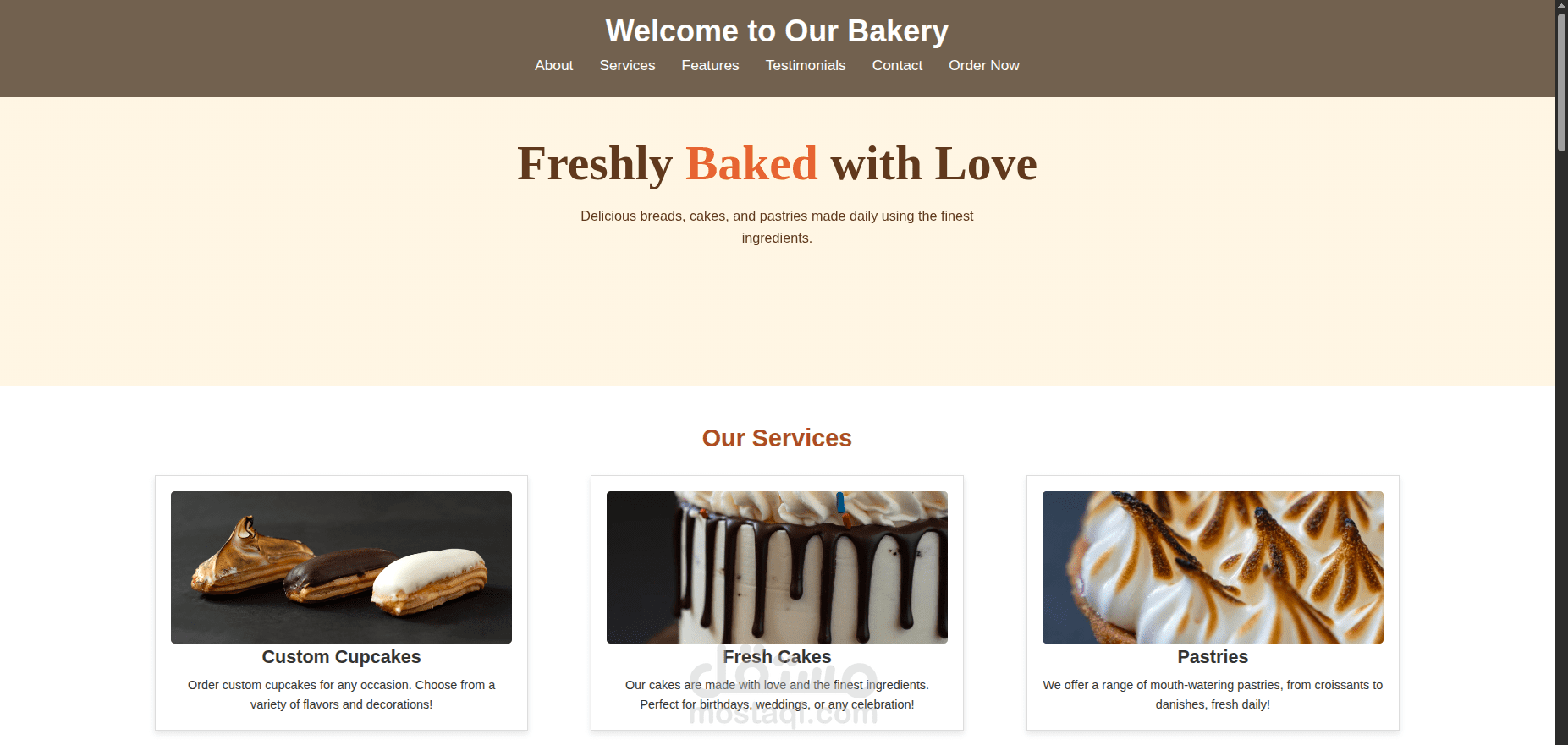 Bakery website
