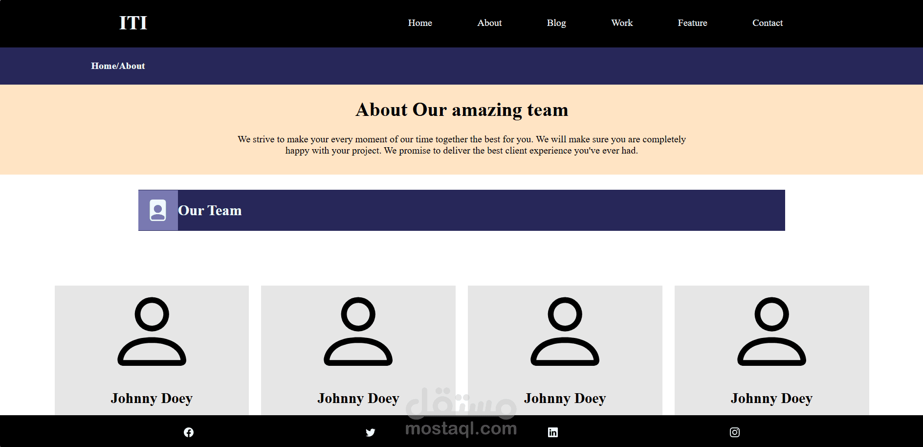 landing page