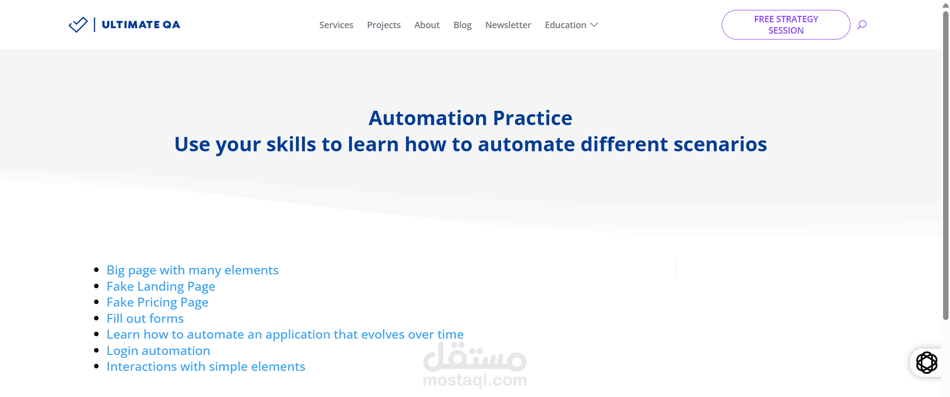 ? 2. UltimateQA Website Automation (BDD Framework)