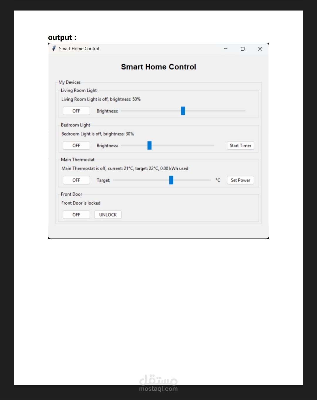 Smart home system project
