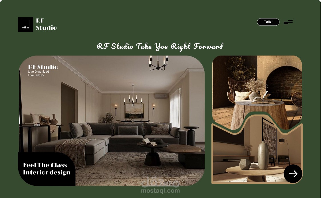 Rf studio website design | مستقل