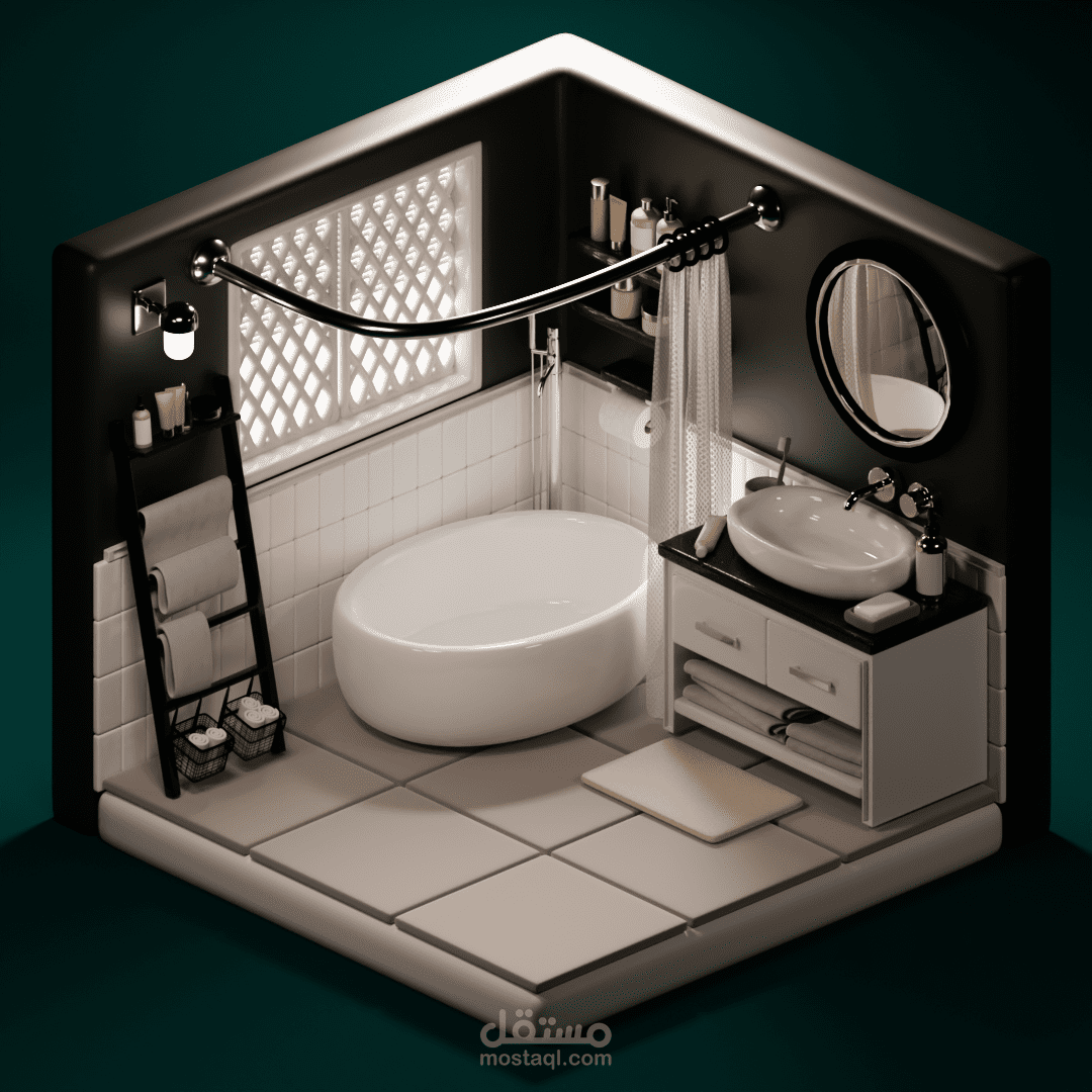 isometric bathroom