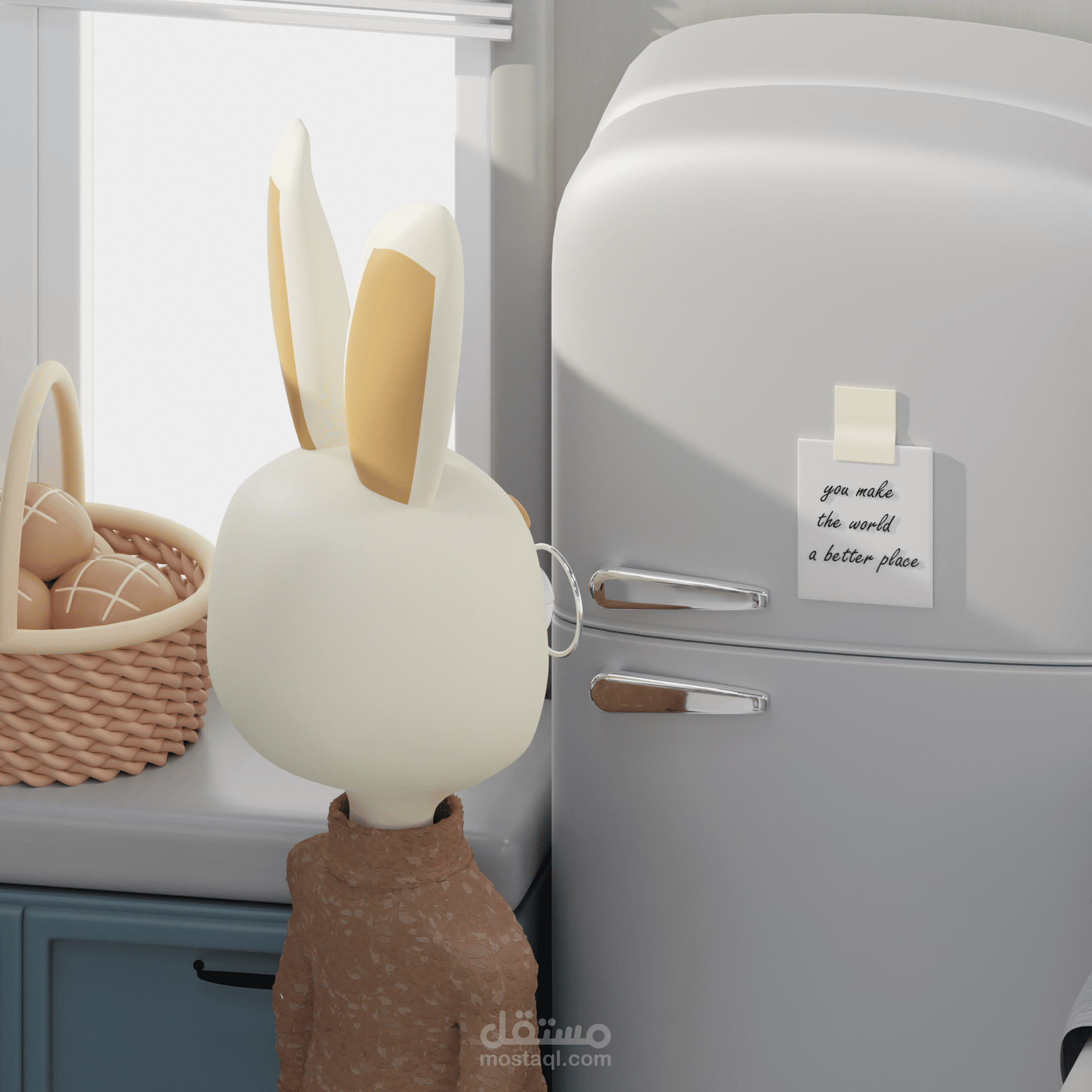 in the kitchen