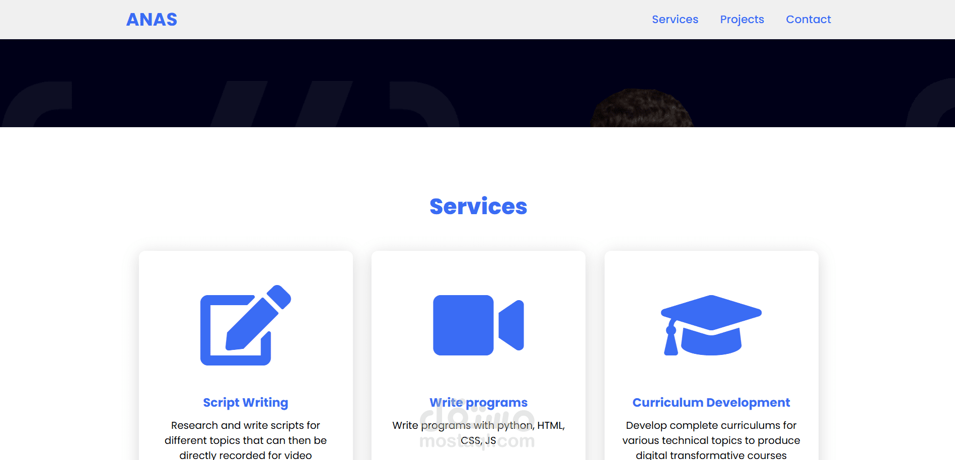 تطبيقات ويب فرونت إند Portofolio