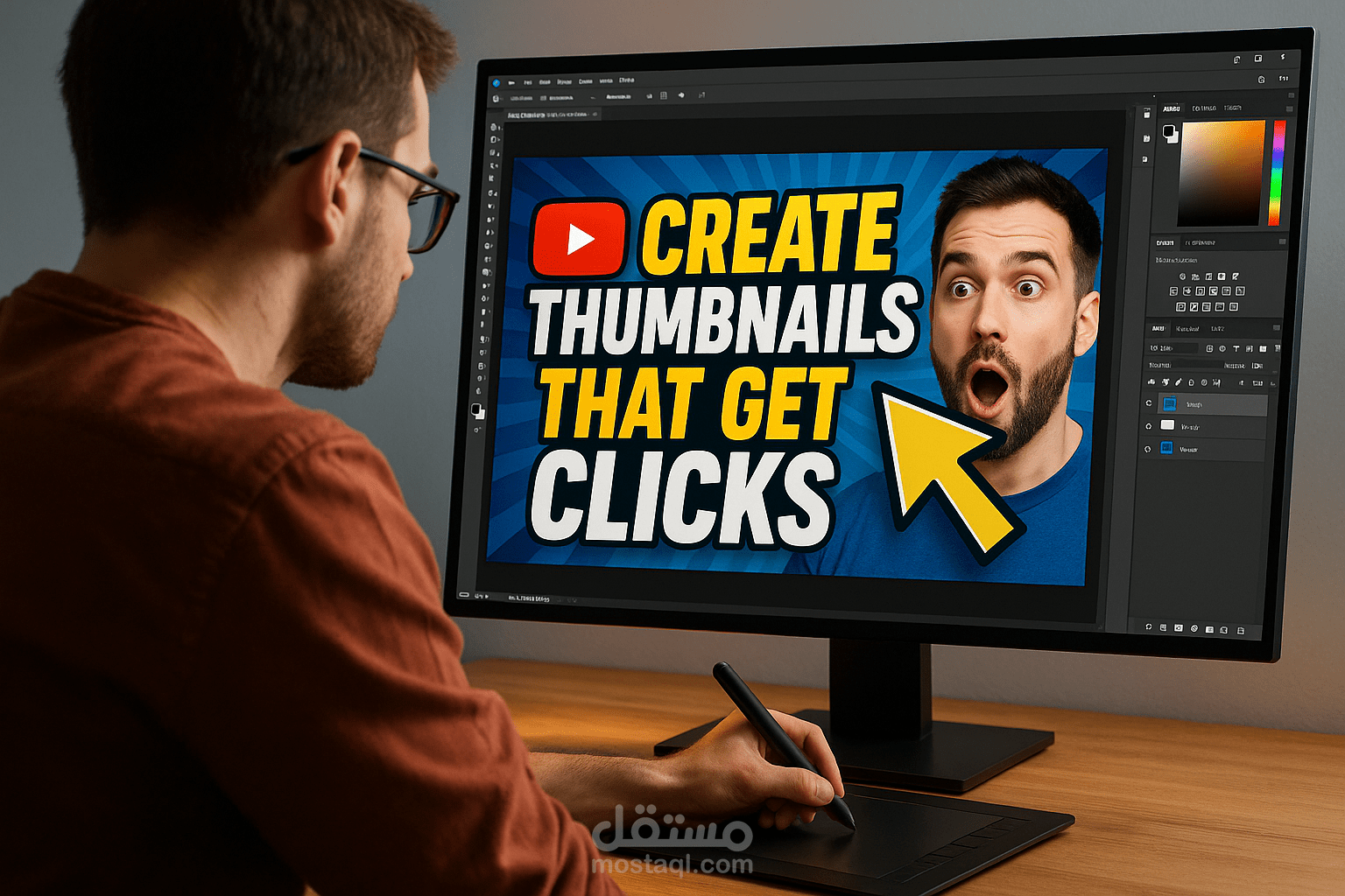 تصاميم مصغّرات (Thumbnails) احترافية ليوتيوب وريلز
