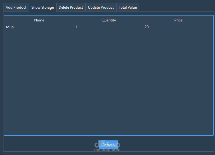 storage manager (python project)