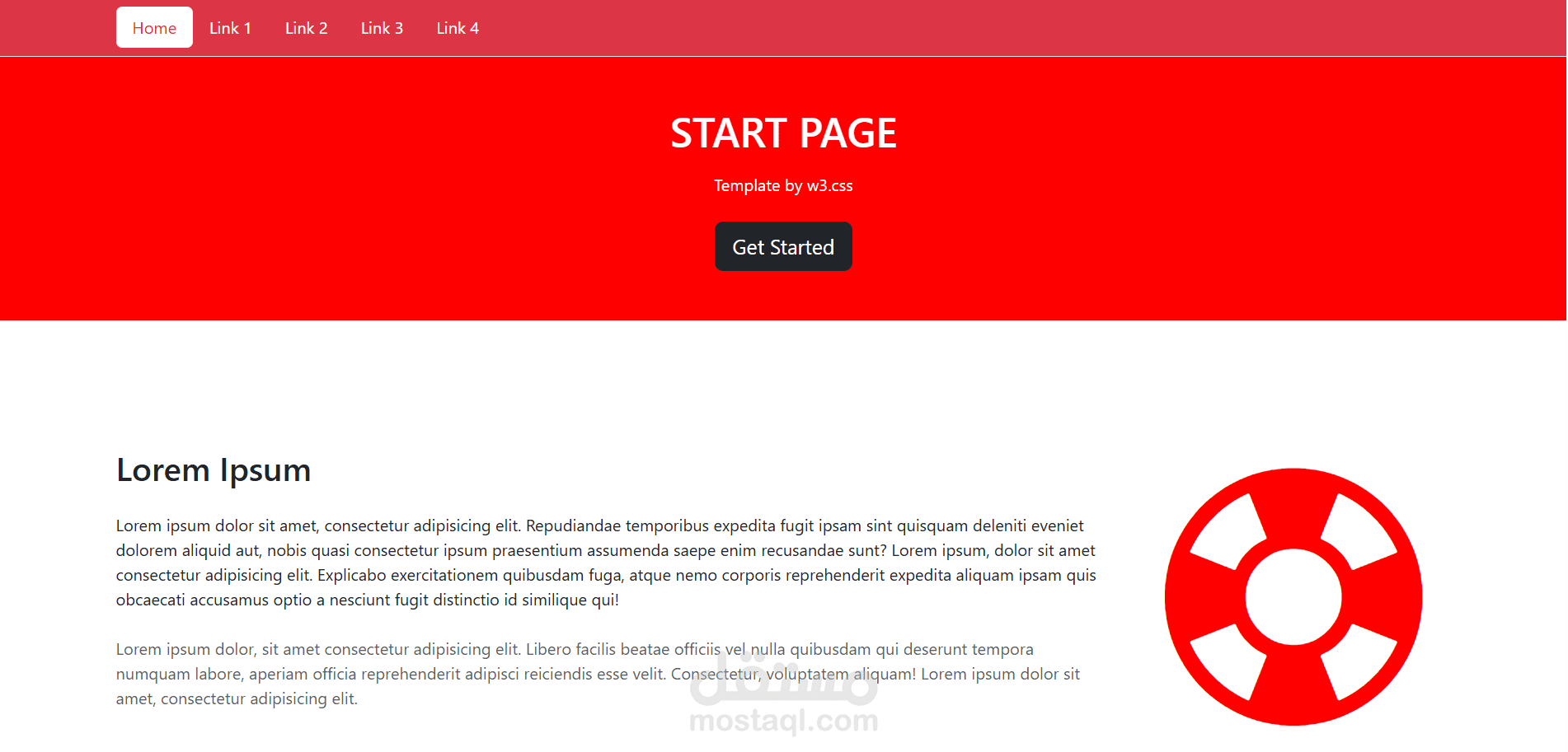 صفحة هبوط responsive