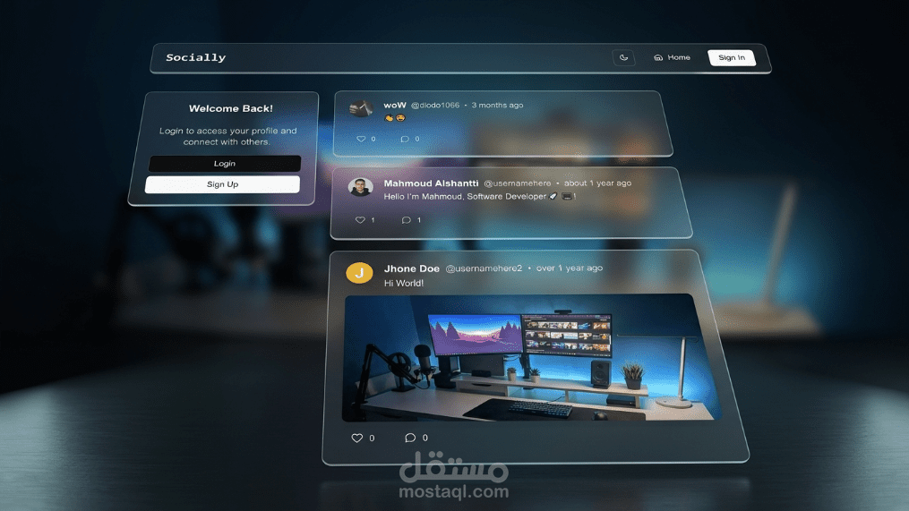 Social Media Platform Full Stack باستخدام Next.js وPostgreSQL