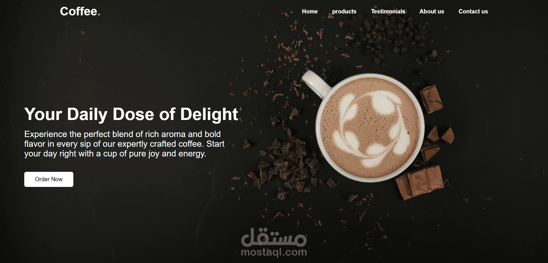 واجهة مستخدم متجر إلكتروني لمواقع الويب
