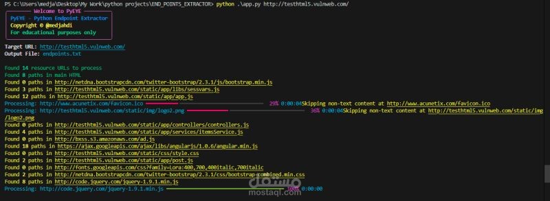 PyEYE - an open-source Python endpoint extraction tool!