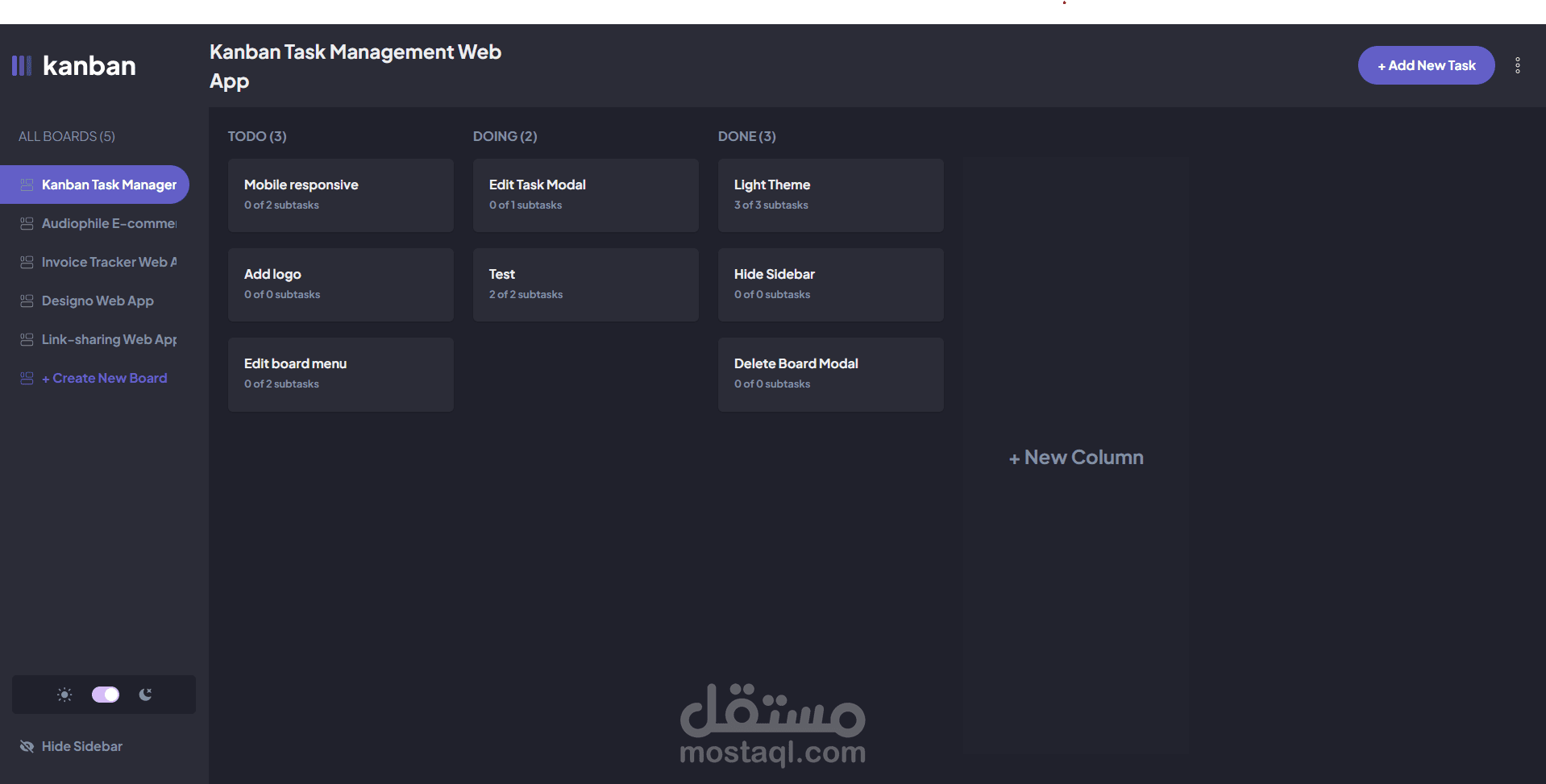 Kanban Task Management Web Application
