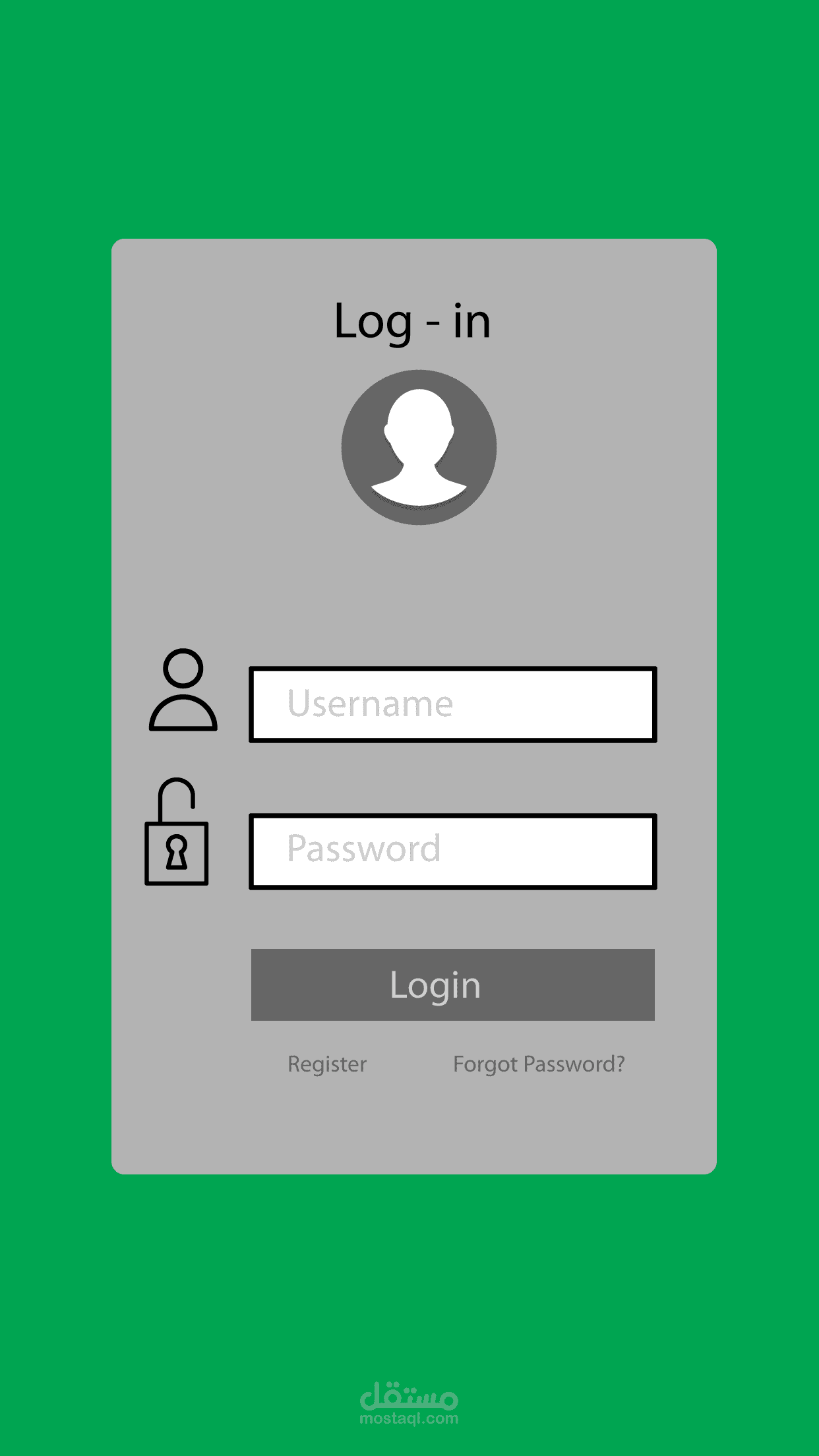 تصميم واجهة تطبيق بسيط