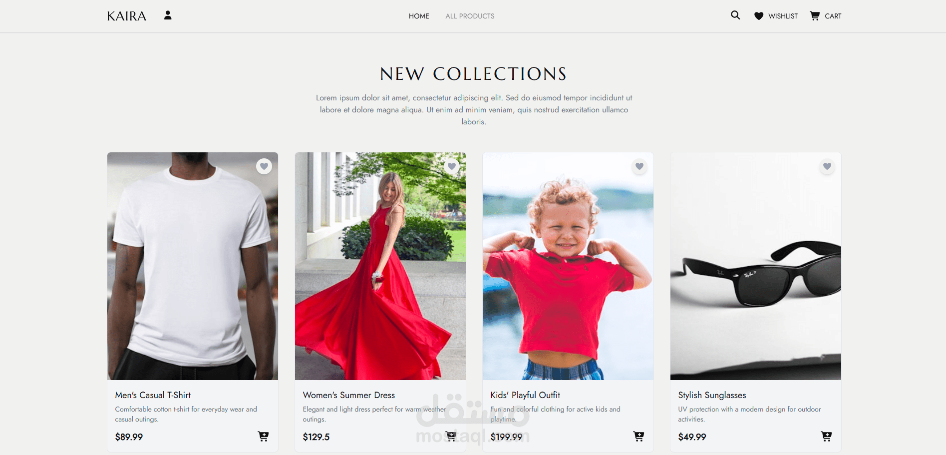 Kaira e-commerce website