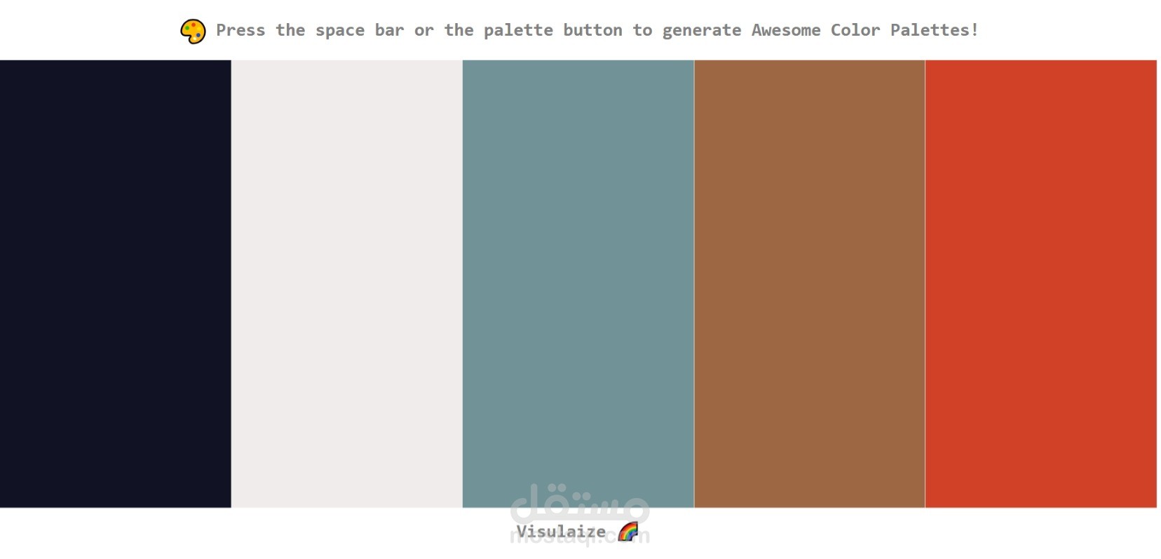 أداة لاقتراح ألوان متناسقة للتصميمات باستخدام الذكاء الاصطناعي AI Palette Generator