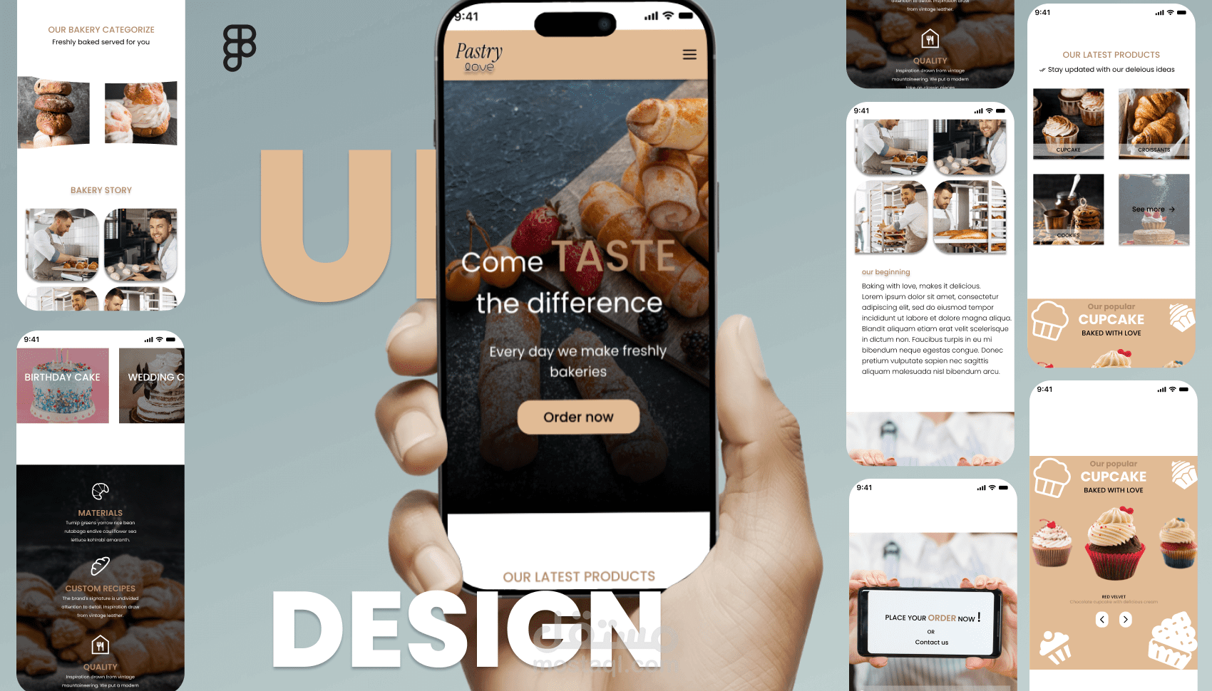 تصميم Landing page لموقع مخبوزات