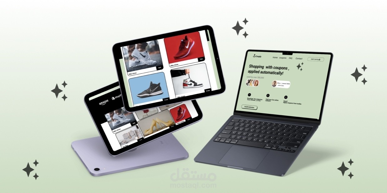 صميم موقع إلكتروني لبيع الأحذية