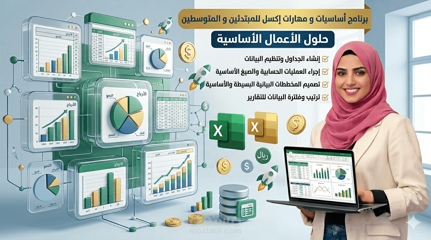 تصميم ملفات Excel احترافية