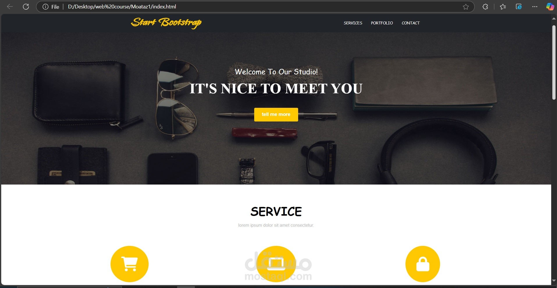 موقع شخصي باستخدام html - css
