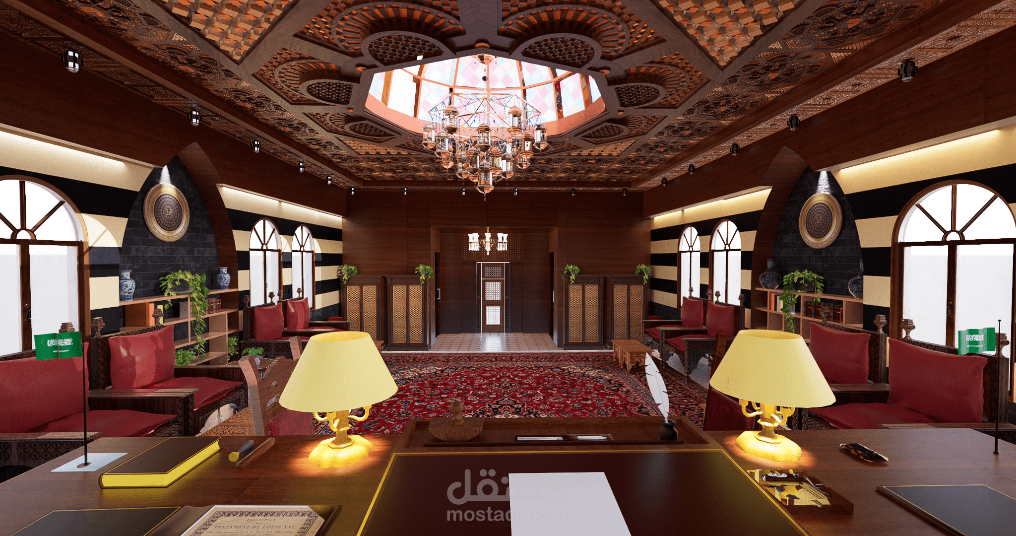 تصميم داخلي لمكتب أمير المدينة المنورة