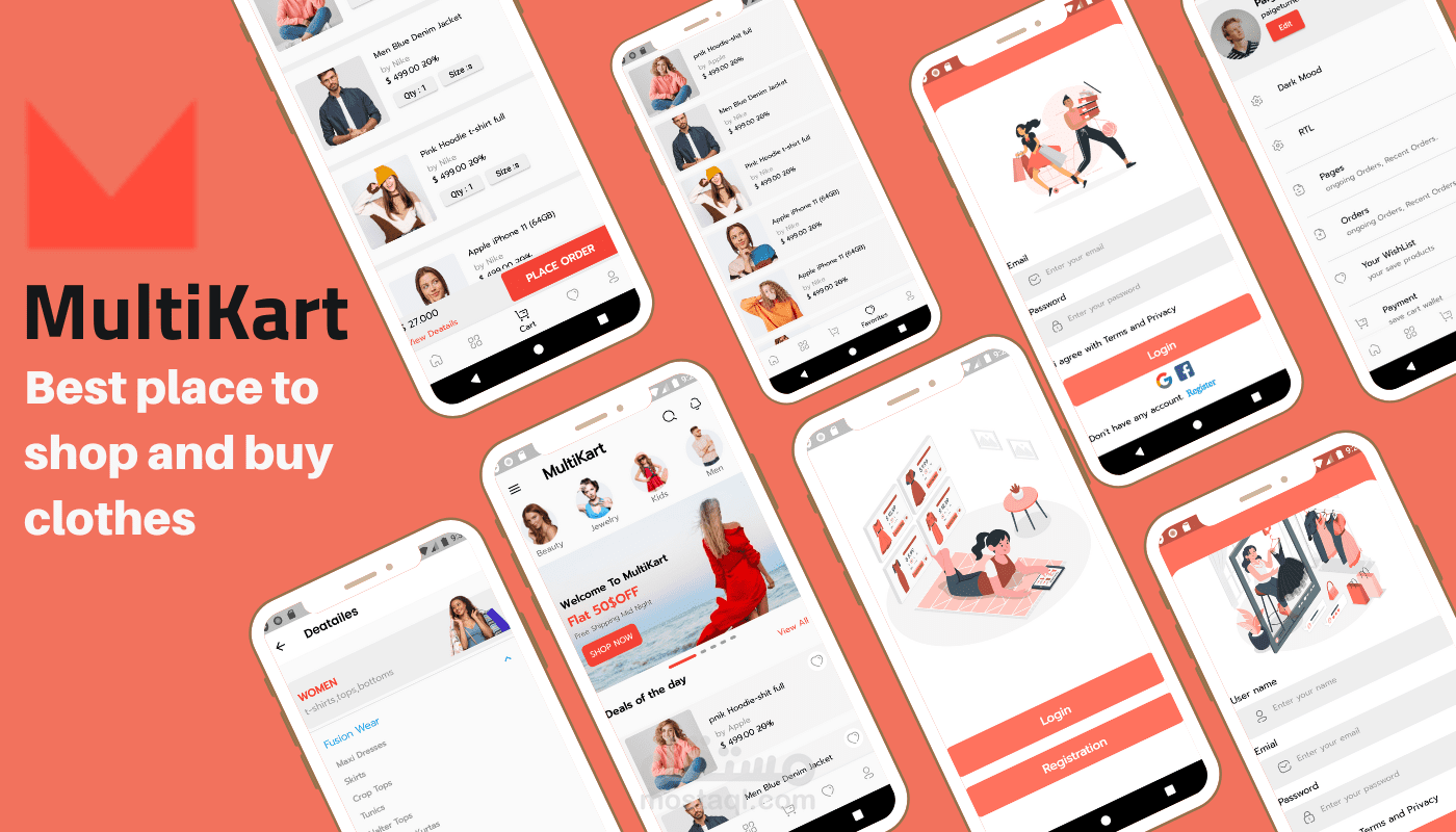 تطبيق E commerce -"Multi_kart" Flutter