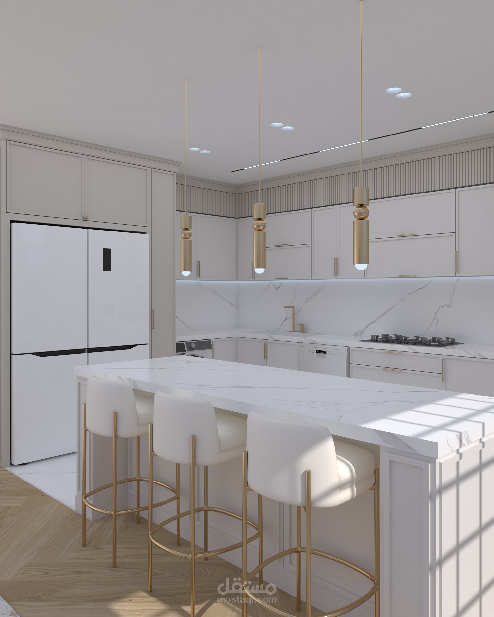 تصميم مطبخ نئوكلاسيكي