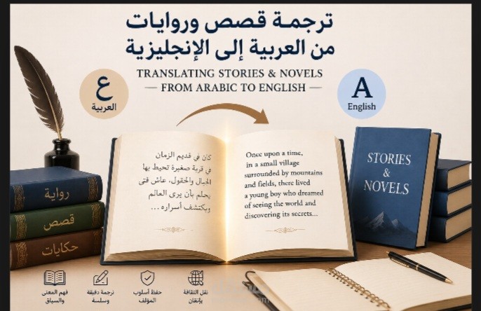 ترجمة مجموعة قصصية من العربية الى الانجليزية