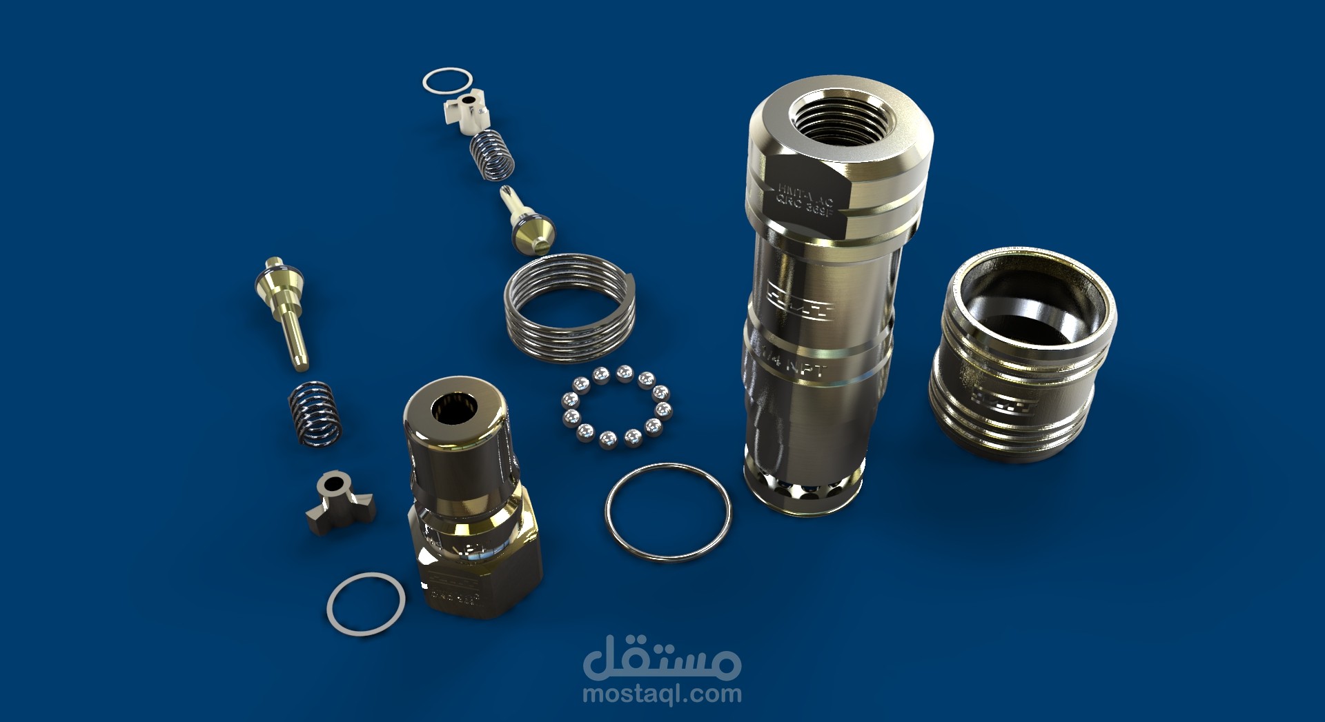 Quick Release PneuHyd Coupling Set modified