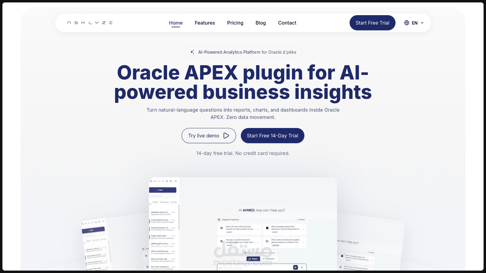 ASKLYZE | منصة التحليلات الذكية لبيئات Oracle APEX
