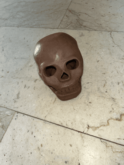 عمل جمجمه بالطين