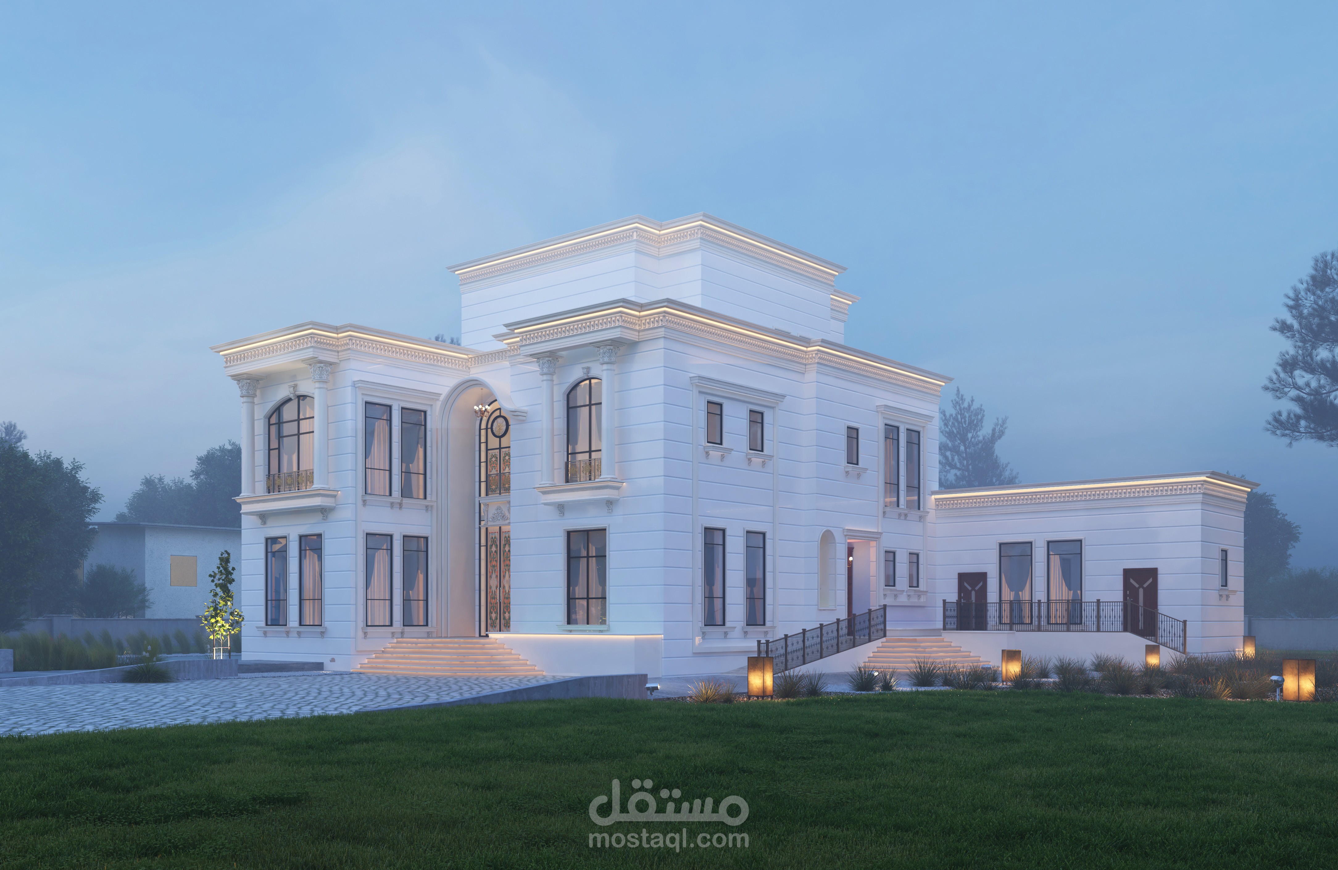 فيلا سكنية على الطراز الكلاسيكي