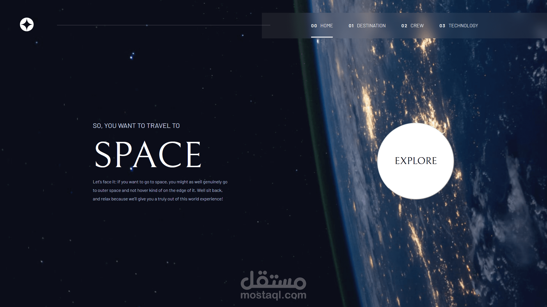 Responsive Space Tourism Website