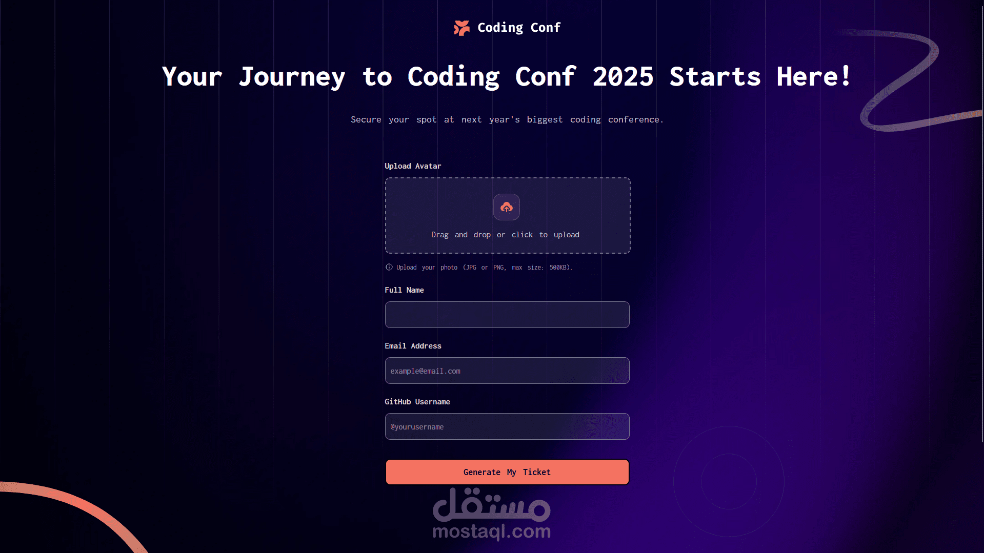 Conference Ticket Generator