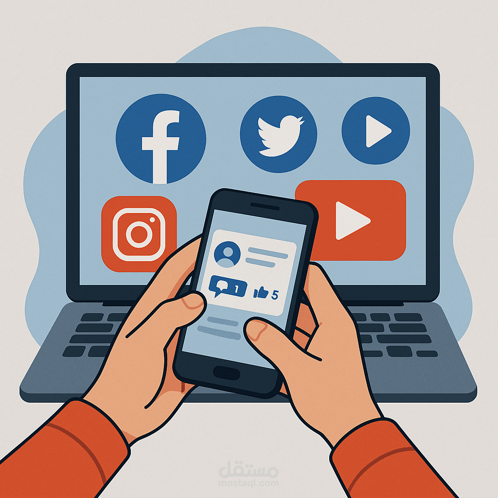 ادارة حسابات مواقع التواصل الاجتماعي