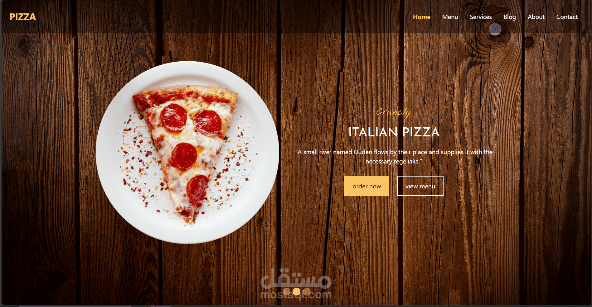 Pizza Restaurant Website