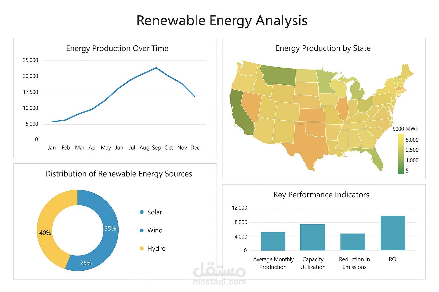 Renewable Energy Data Analysis Dashboard using Power BI