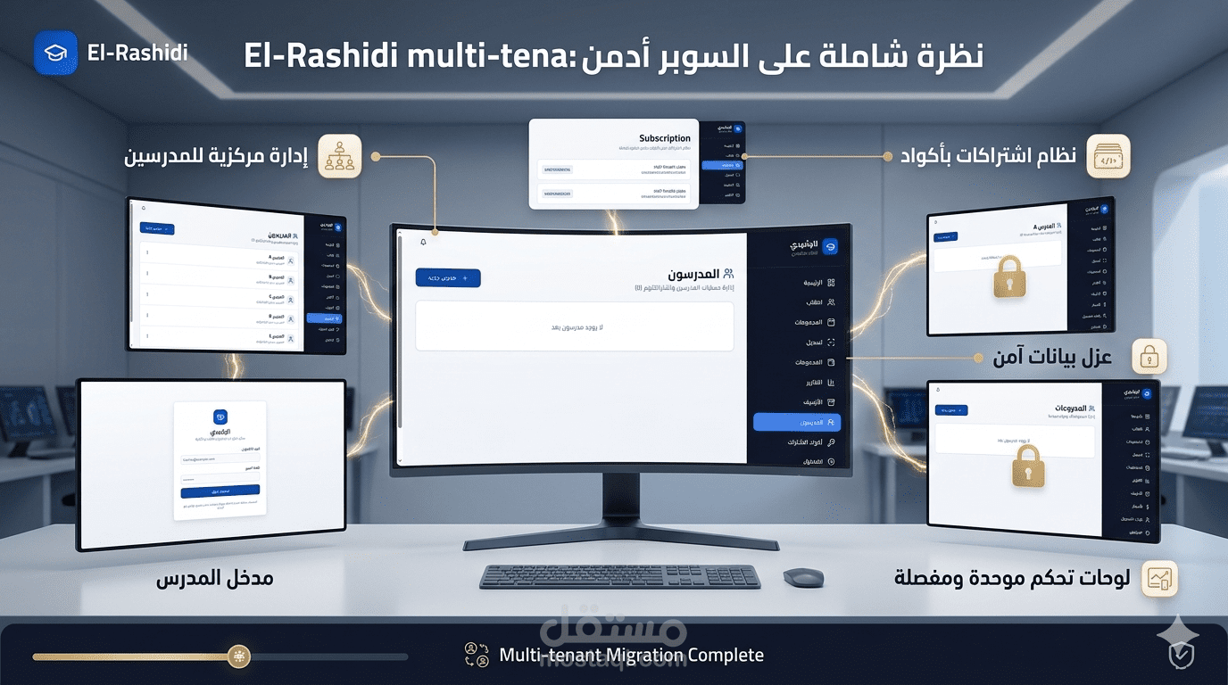 الرشيدي | منصة المدرّسين الذكية لإدارة المجموعات والحضور — إدارة سنتر دروس خصوصية بالـ QR Code