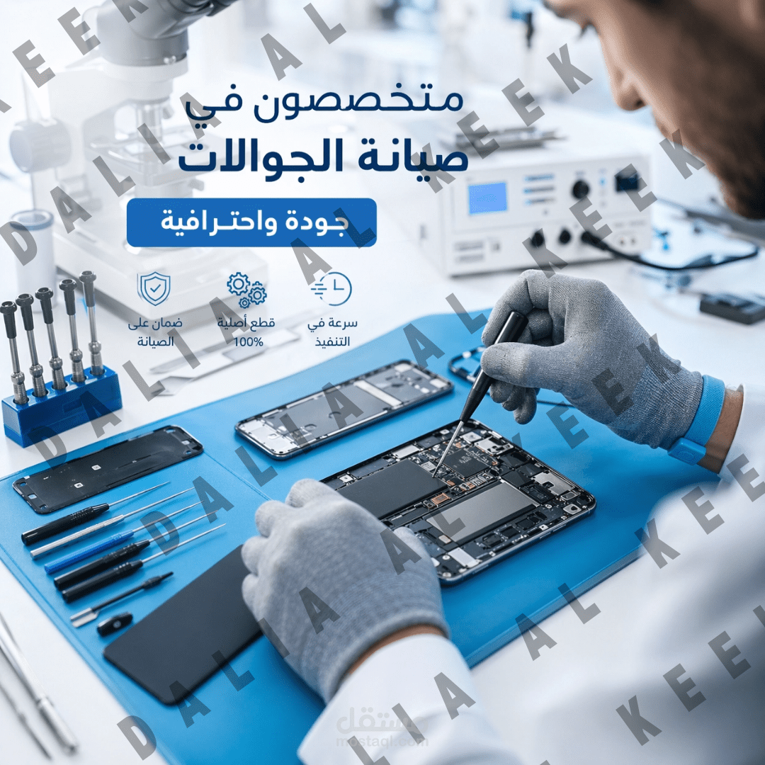 تصميم وإعداد حملة رسائل واتساب تسويقية لمركز صيانة جوالات متخصص