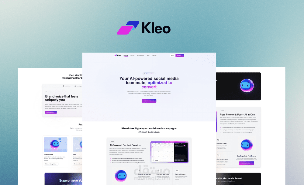 Kleo – منصة ذكية لإدارة وجدولة وسائل التواصل الاجتماعي