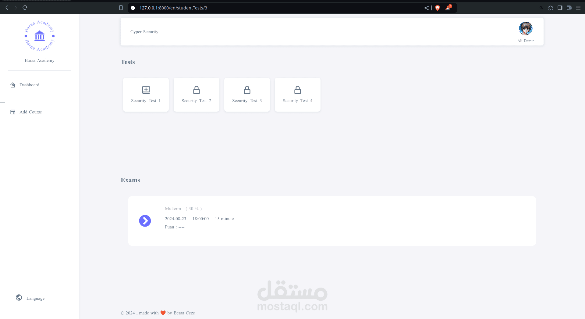 نظام شامل لإجراء الاختبارات والامتحانات عبر الإنترنت