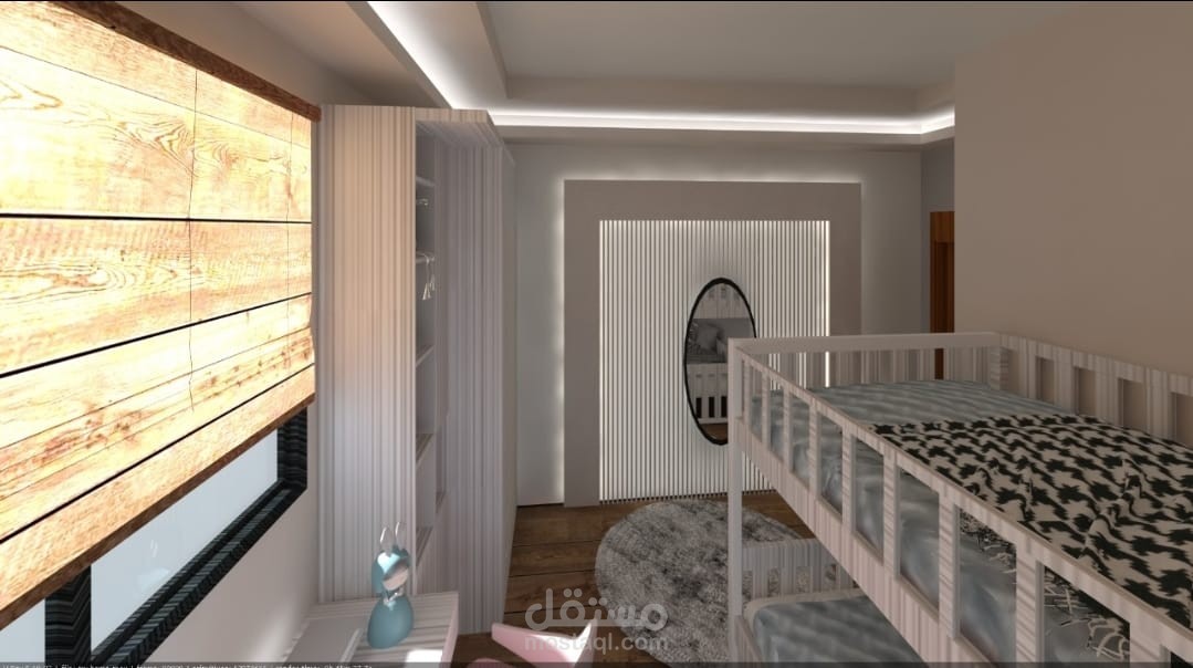 غرف نوم ماستر  ب غرفة ملابس و غرفة اطفال