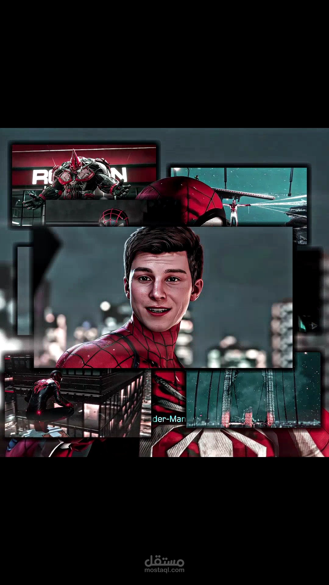 مونتاج فيديو احترافي للعبة spider man miles morals على طريقة اغنية life force باستخدام برنامج after effects