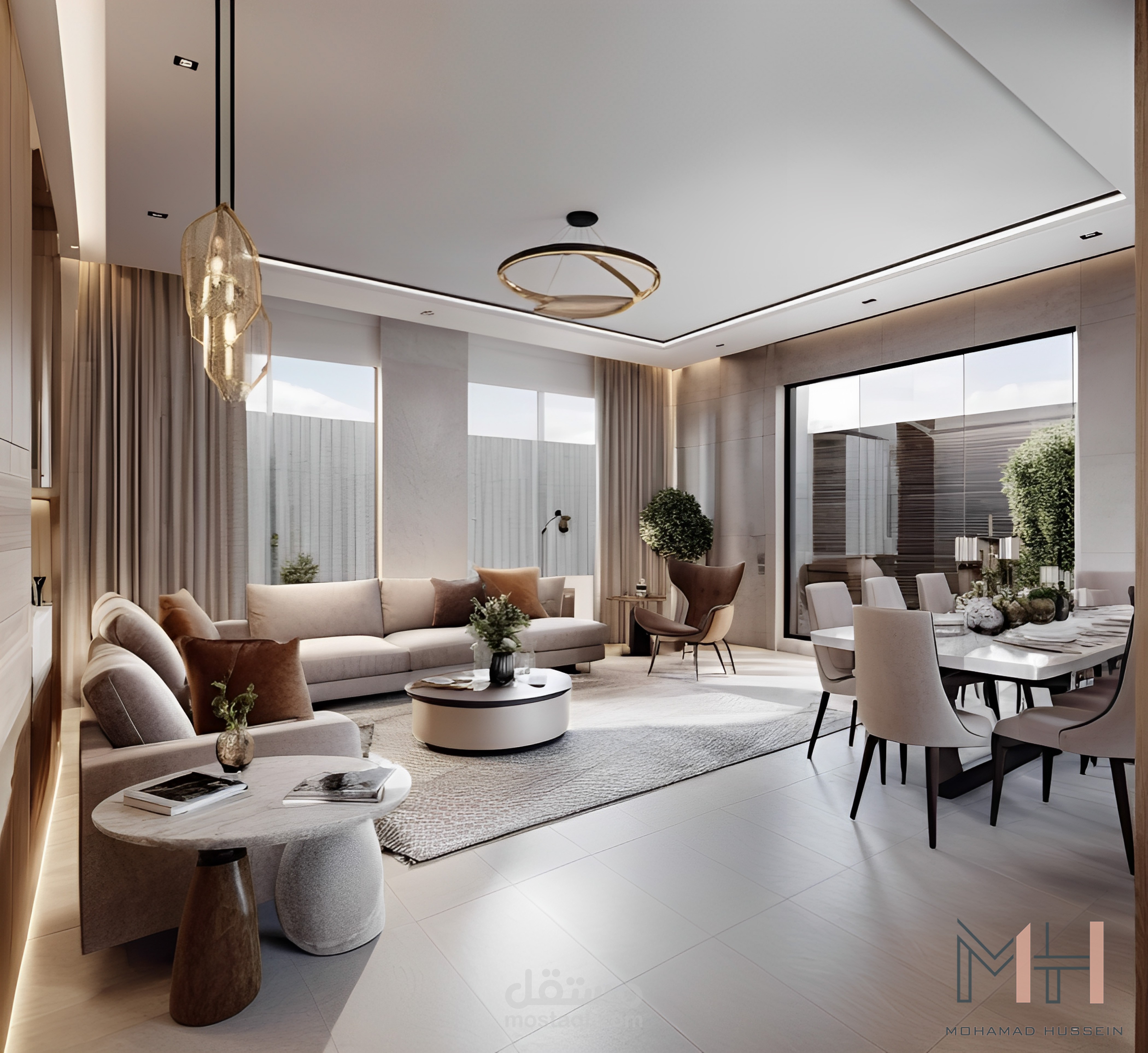 تصاميم متنوعة لغرف المعيشة