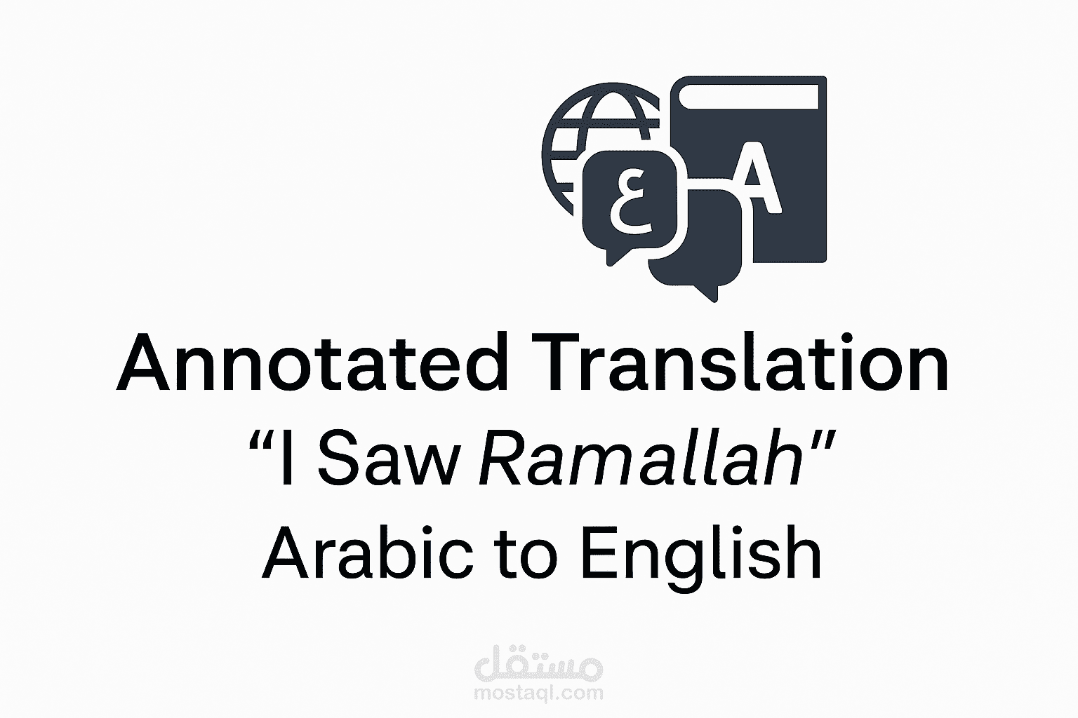 بحث بعنوان: An Annotated Translation of “Raaytu Ramallah” by Mourid Barghouti: Arabic to English
