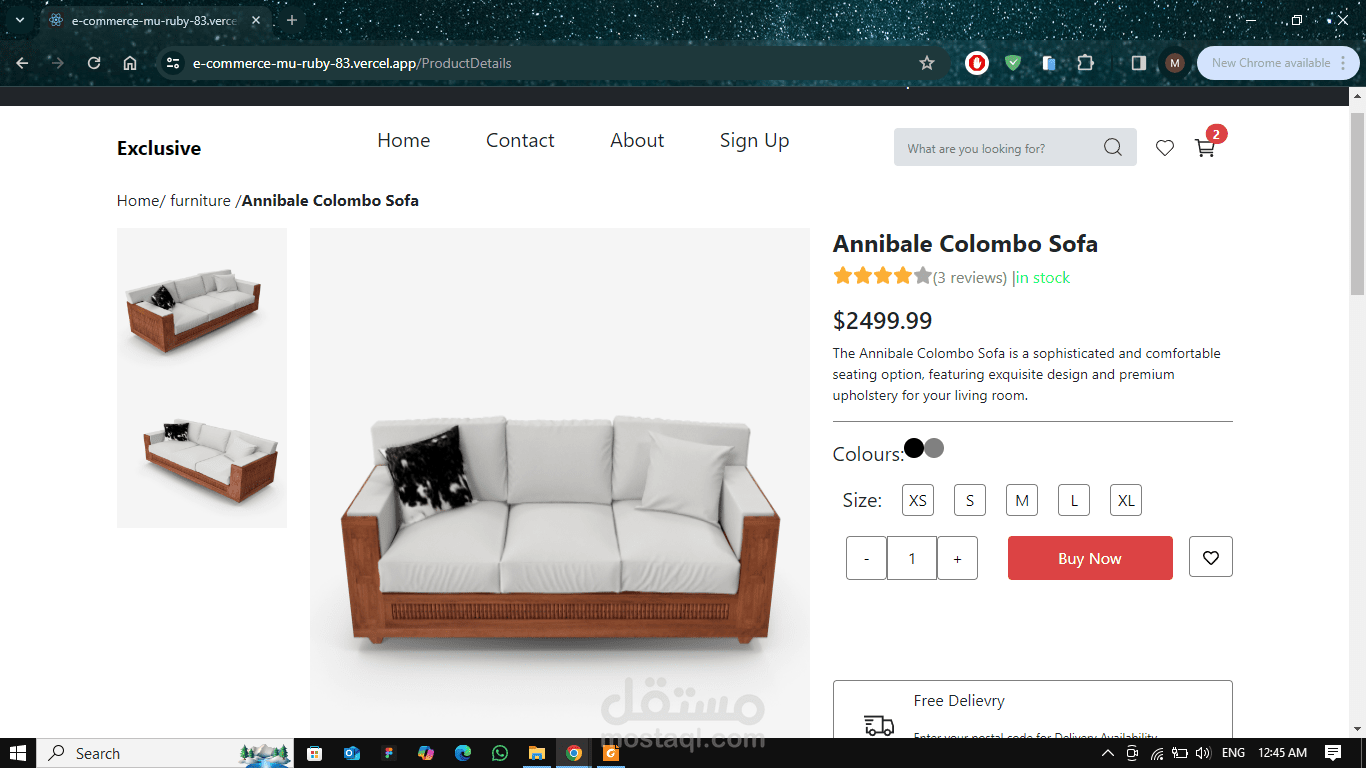 Exclusive E-commerce website